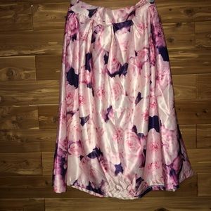 Floral midi skirt